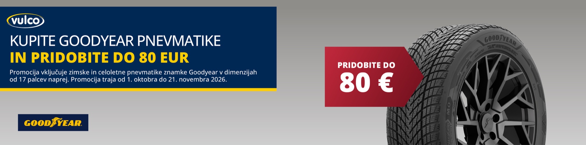Goodyear: povrat novca do 80 EUR
